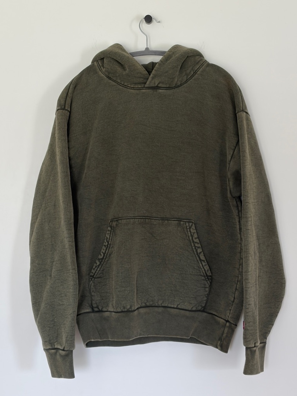 American Giant Unisex Vintage Mineral Wash Hoodie Pullover Olive green medium - Picture 6 of 12